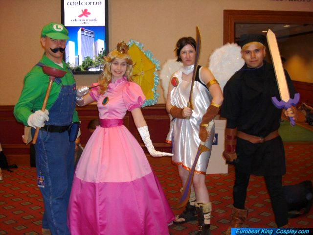 Luigi, Peach, Pit, Link